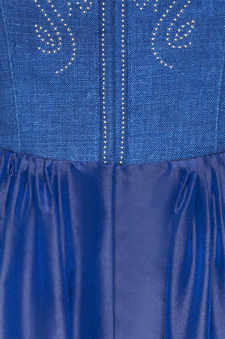 Blaudruck Dirndl mit Nieten besetzt - Bild 6