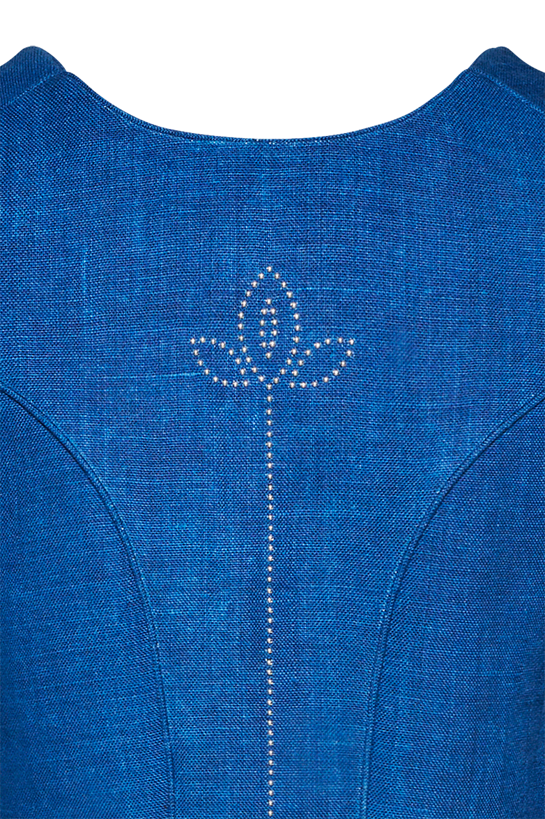 Blaudruck Dirndl mit Nieten besetzt - Bild 7