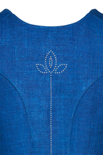 Blaudruck Dirndl mit Nieten besetzt - Miniatur 7