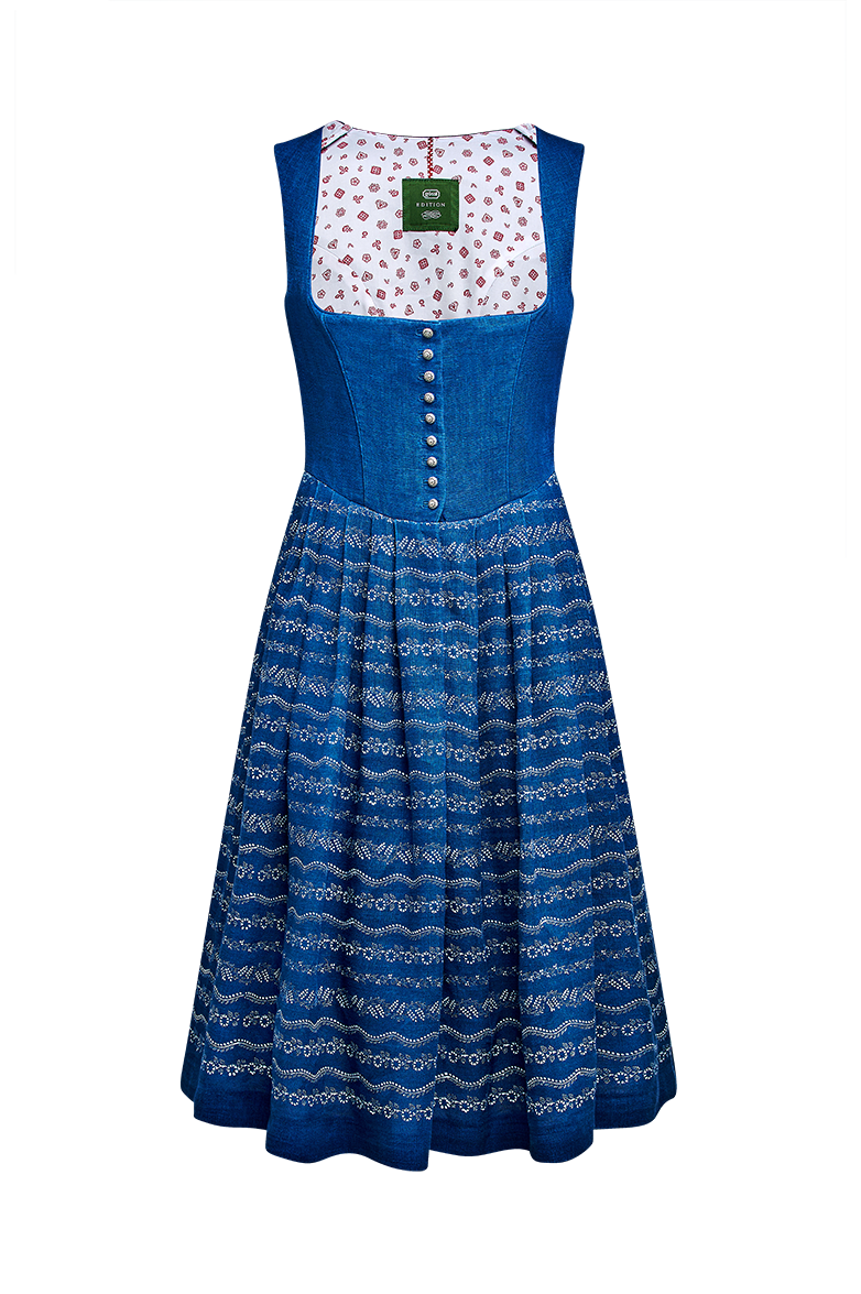 Dirndl aus Blaudruckleinen - Translation missing: de.products.product.media.image 1