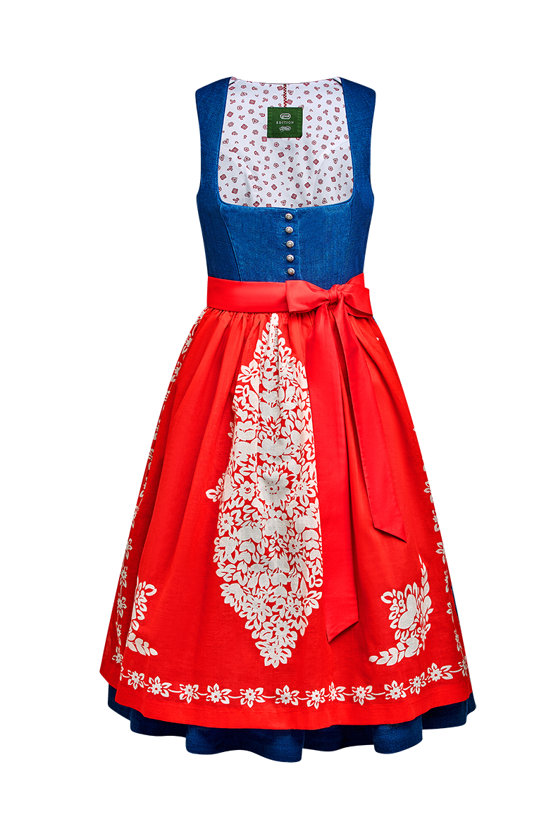 Dirndl aus Blaudruckleinen - Translation missing: de.products.product.media.image 3