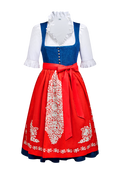 Dirndl aus Blaudruckleinen - Miniatur 4