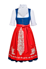 Dirndl aus Blaudruckleinen - Miniatur 4