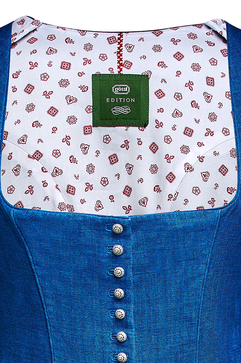 Dirndl aus Blaudruckleinen - Translation missing: de.products.product.media.image 5