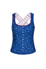 Blaudruck-Mieder - Miniatur 1