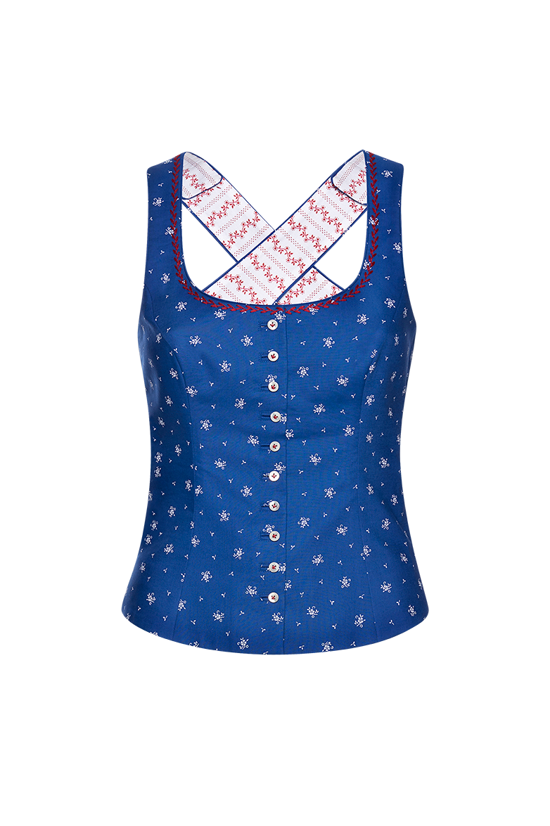 Blaudruck-Mieder - Translation missing: de.products.product.media.image 1