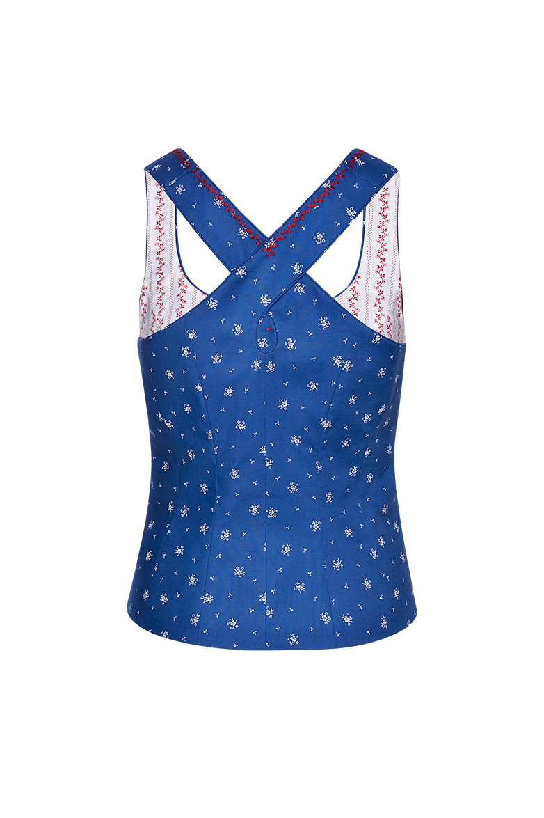 Blaudruck-Mieder - Translation missing: de.products.product.media.image 2