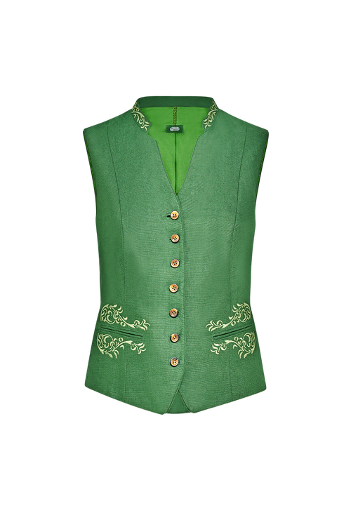 Gilet mit Kragenstickerei