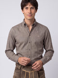 Button-down herringbone shirt - thumbnail 7