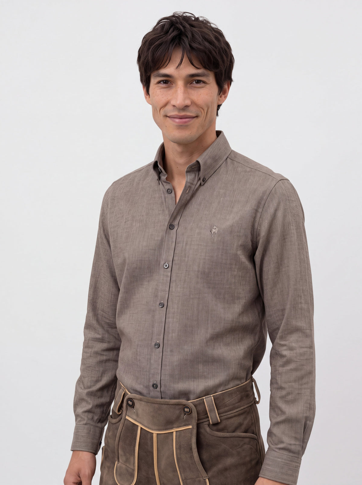 Button-down herringbone shirt - Image 8