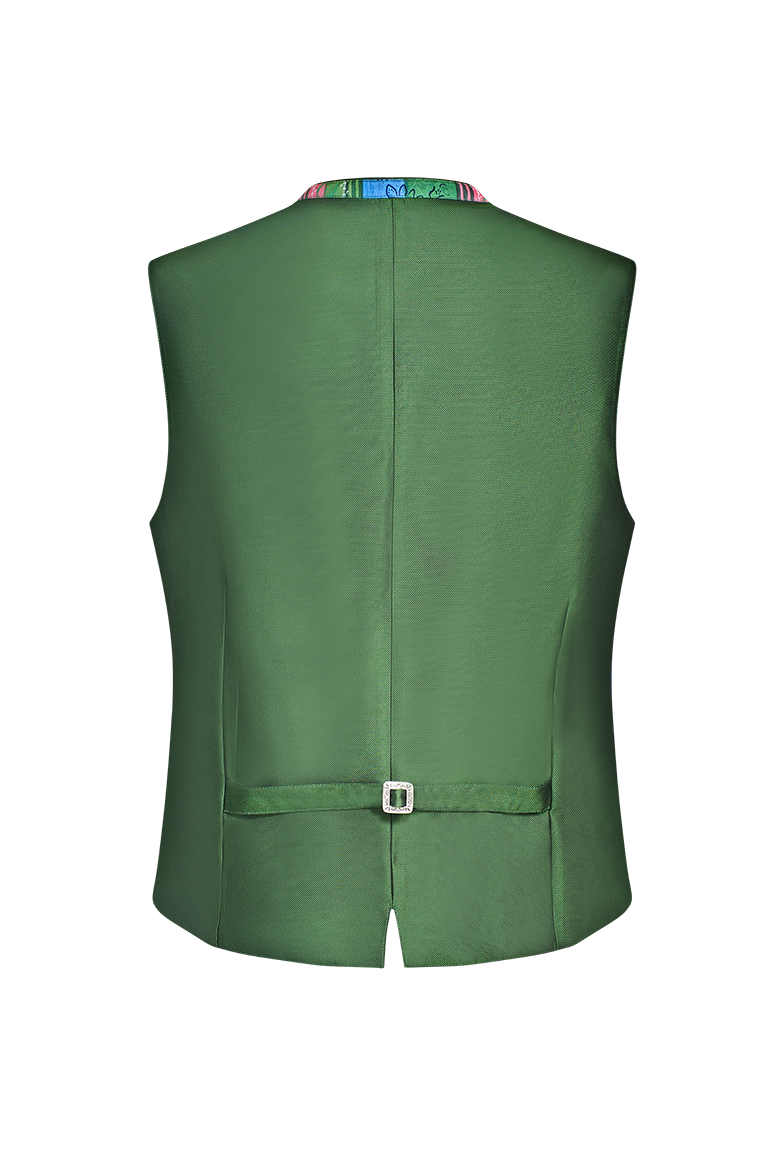 Handdruck-Gilet aus reiner Seide - Bild 2