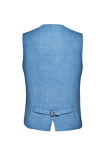 Blaudruck-Gilet mit Reliefstickerei - Miniatur 2
