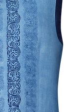 Blaudruck-Gilet mit Reliefstickerei - Miniatur 5