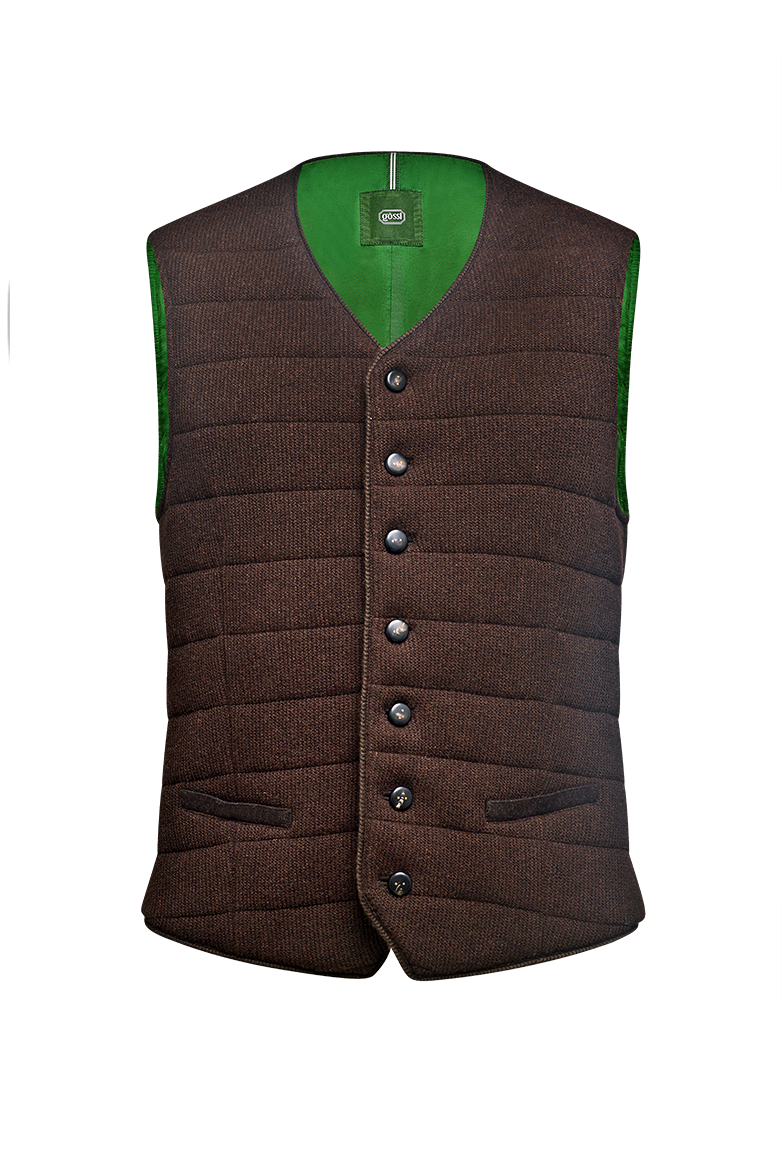 Steppgilet aus Links/links-Strick - Bild 1
