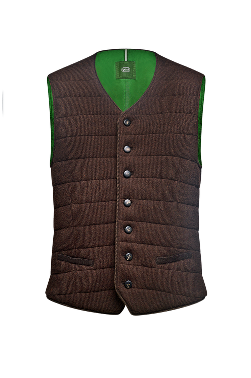 Steppgilet aus Links/links-Strick