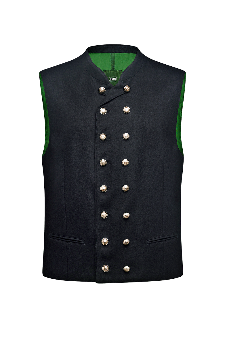 Double-breasted Gilet in Loden - Image 1