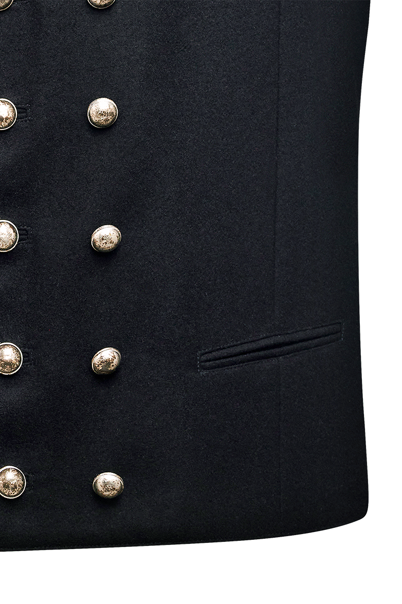 Double-breasted Gilet in Loden - Image 5