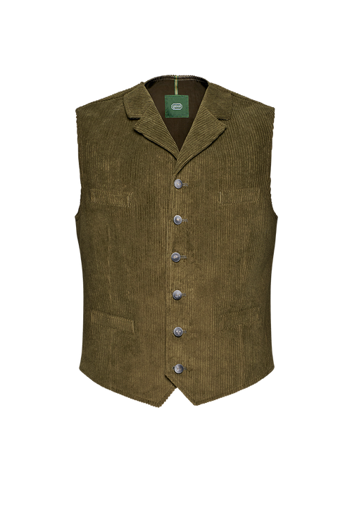 Cordgilet mit Revers