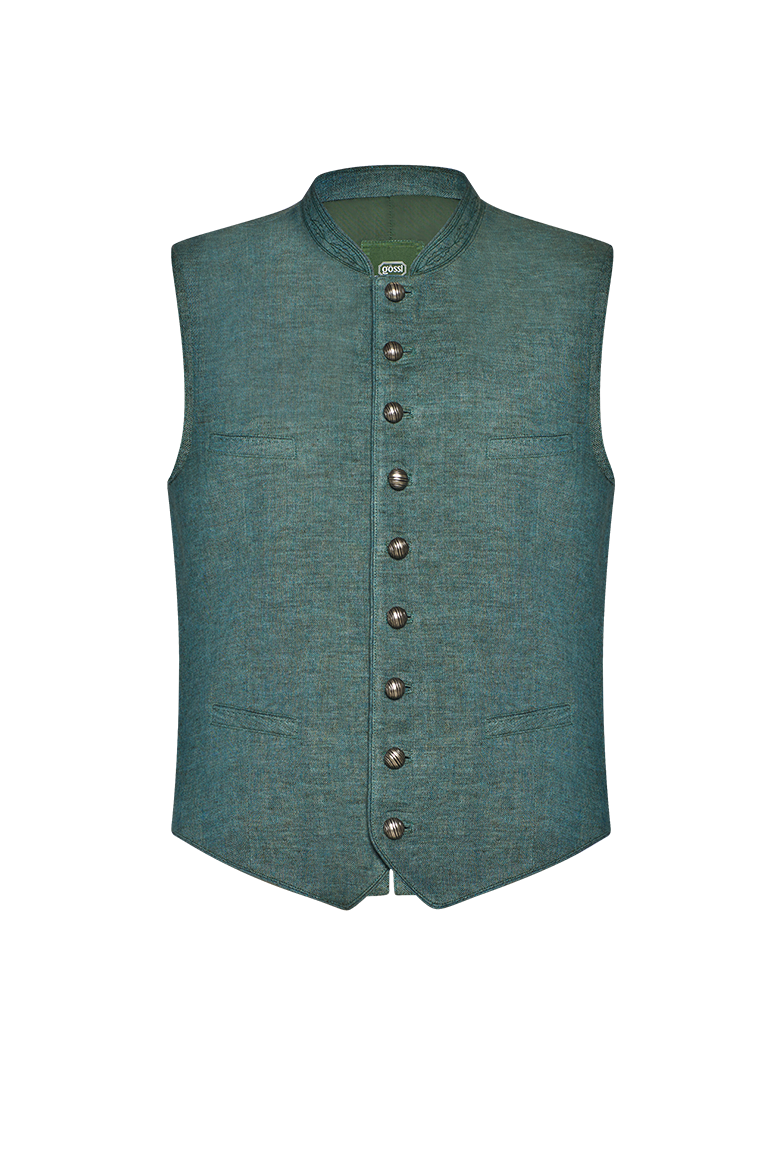 Ausseer Gilet Fischgrat Leinen - Bild 6