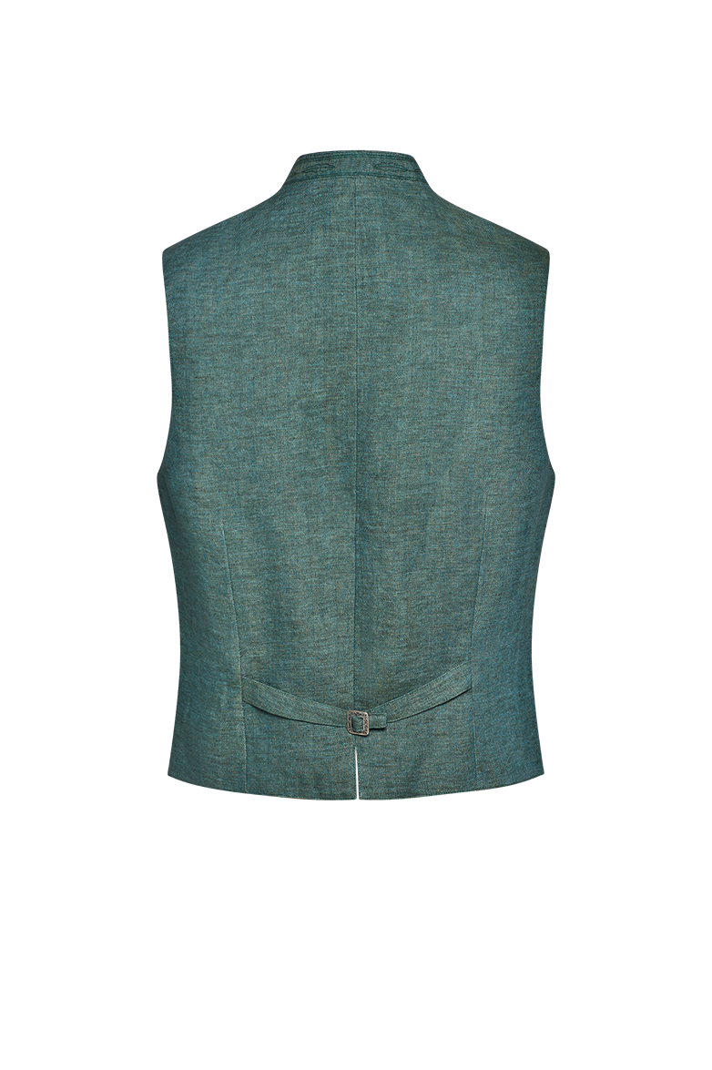 Ausseer Gilet Fischgrat Leinen - Bild 7