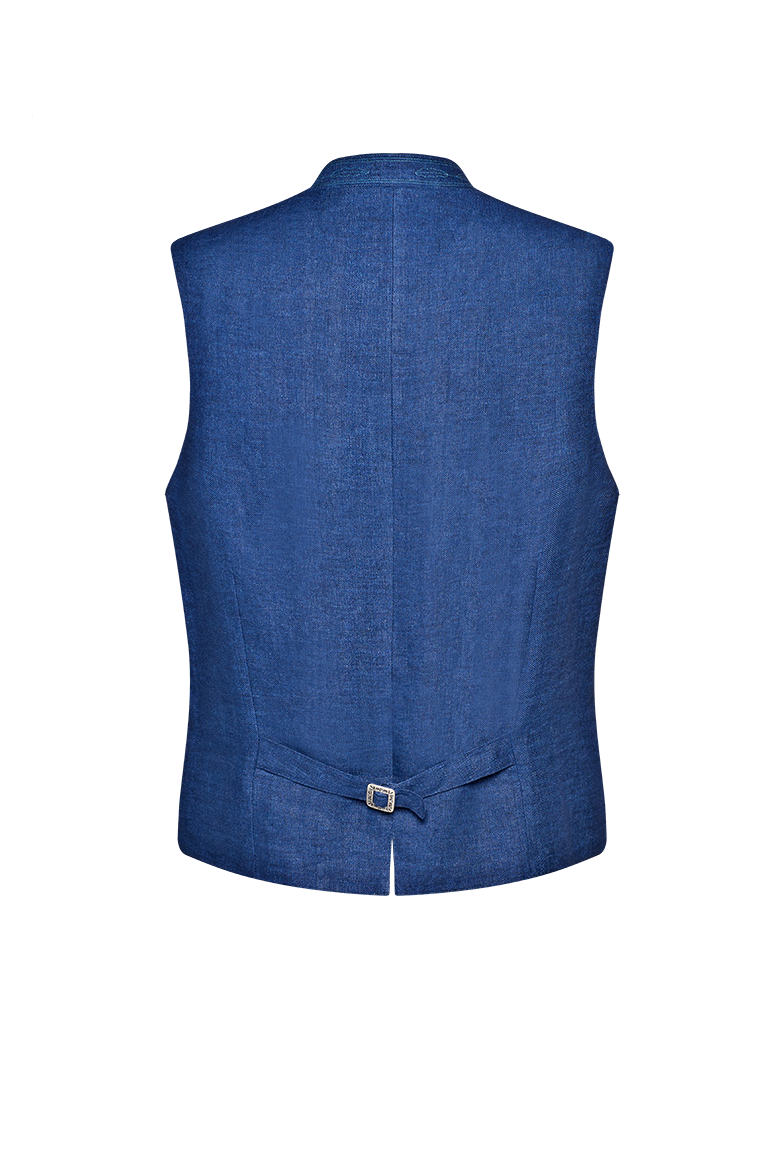 Ausseer Gilet Fischgrat Leinen - Translation missing: de.products.product.media.image 4