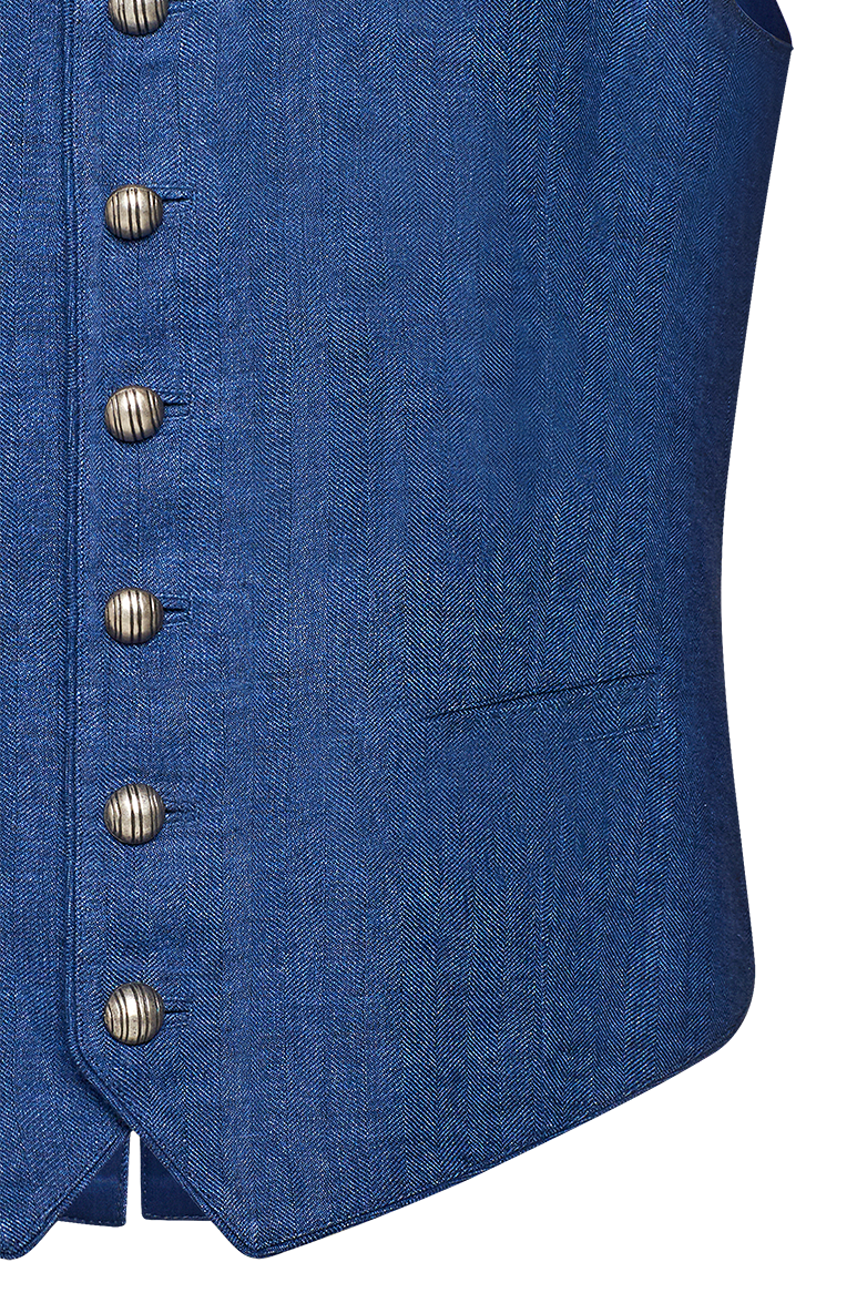 Ausseer Gilet Fischgrat Leinen - Translation missing: de.products.product.media.image 8