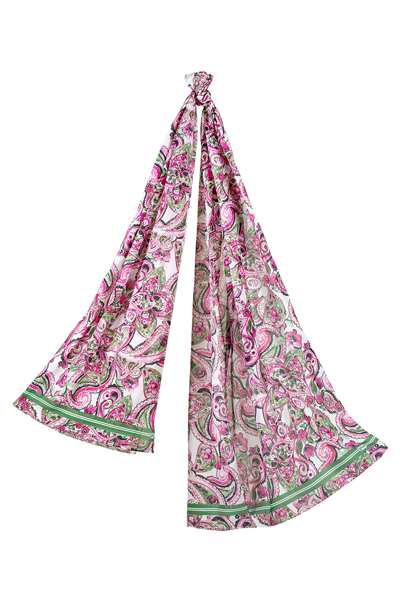 Schal/ Paisley-Blumen-Allover - Bild 1