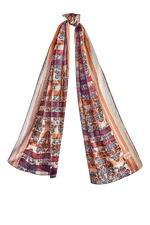 Wool shawl - pink-red 63 / 1
