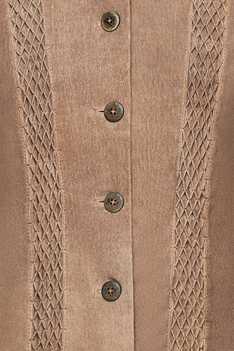 Smocked leather jacket - Image 4