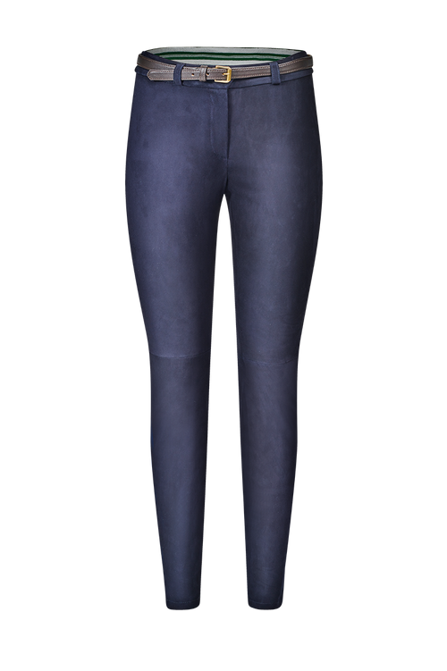Leder-Jeans