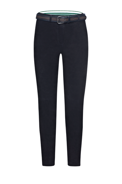 Leder-Jeans