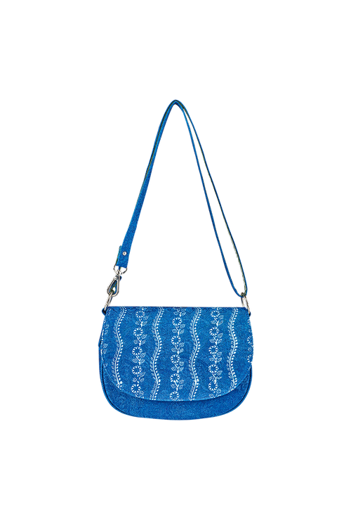 Blaudruck Umhängetasche