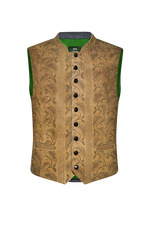 Gilet aus Leder mit Handdruck - Miniatur 1
