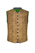 Leather Gilet with hand printing - thumbnail 1