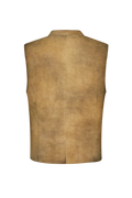 Leather Gilet with hand printing - thumbnail 2