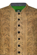 Leather Gilet with hand printing - thumbnail 3