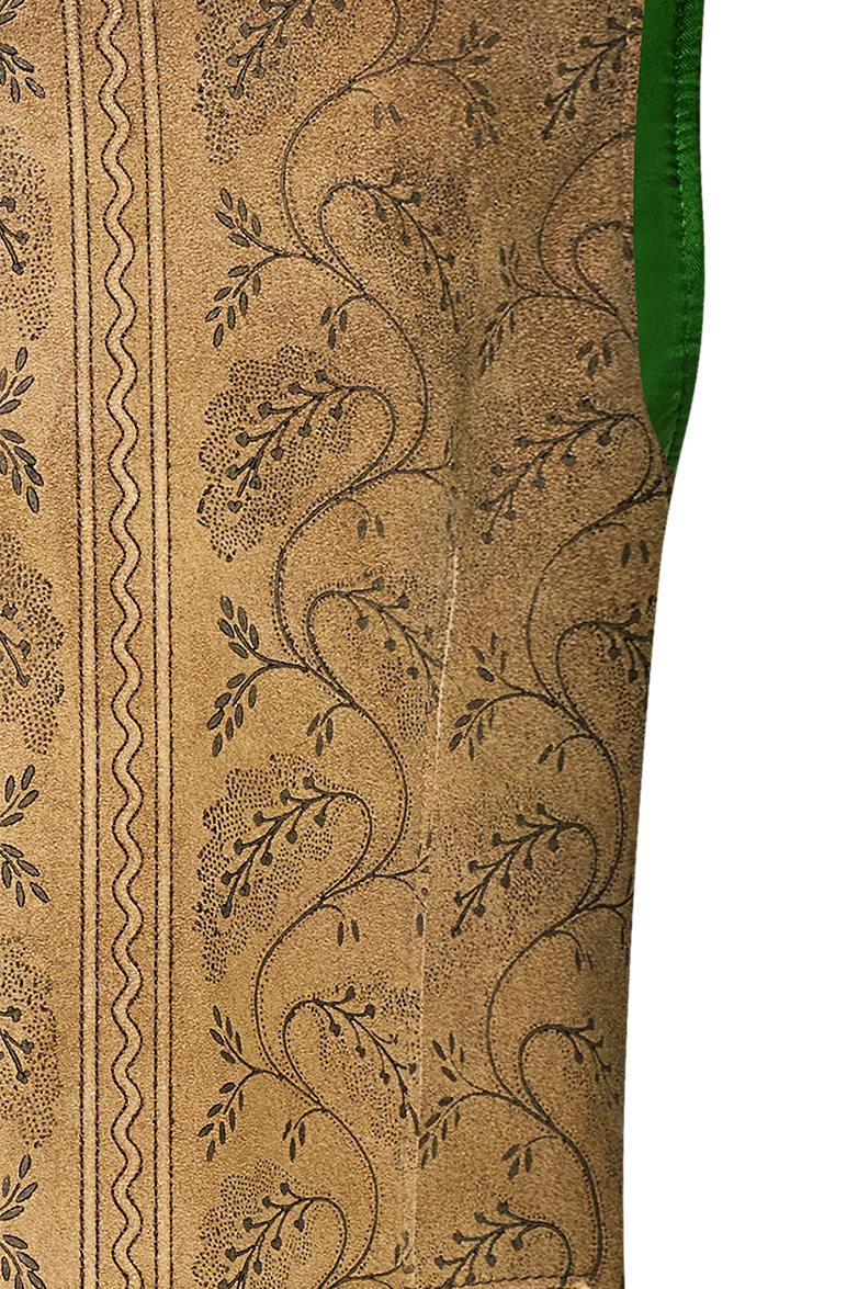 Leather Gilet with hand printing - Image 5