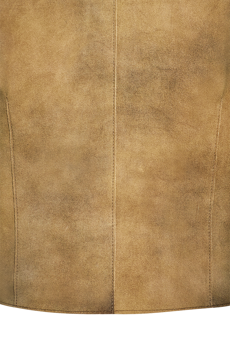 Leather Gilet with hand printing - Image 6