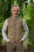 Leather Gilet with hand printing - thumbnail 7