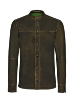 Shirtjacket in Leder - Miniatur 1