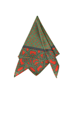 Classic pocket square - green-red 43 / 1