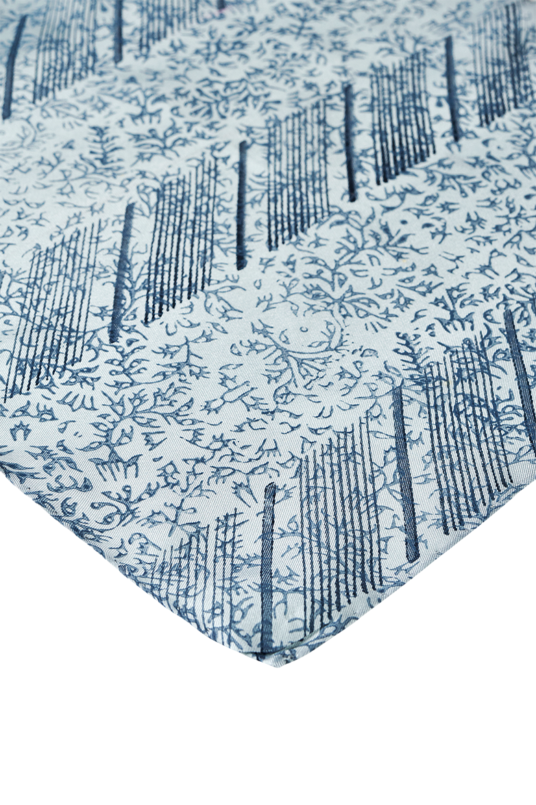 Silk pocket square with true hand printing - Image 2