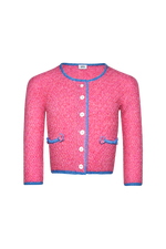 Mädchen Strickjacke Kreuzwabenmuster - Miniatur 1