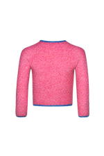 Mädchen Strickjacke Kreuzwabenmuster - Miniatur 2