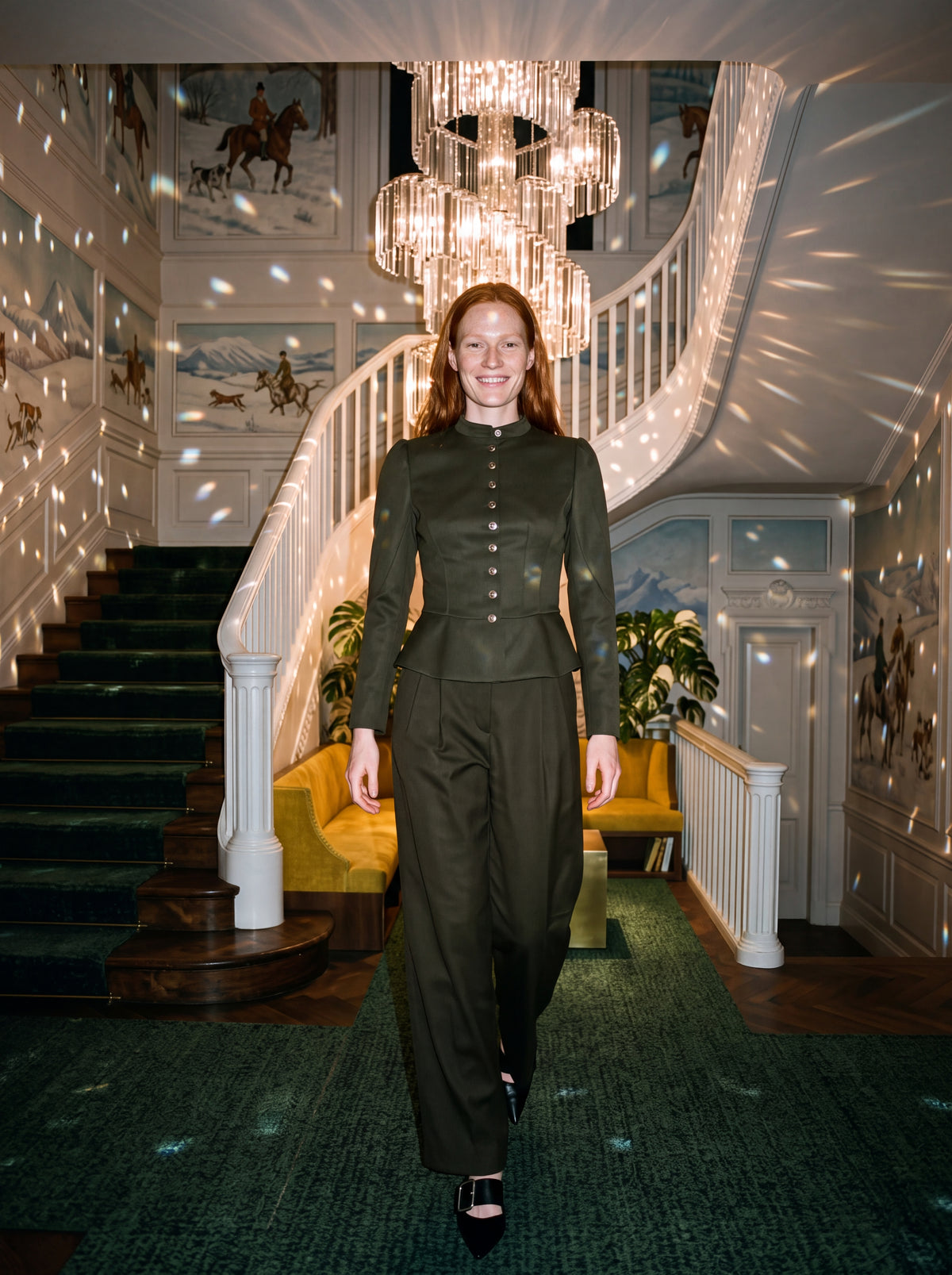 Herbst/Winter 262 Kampagne – Abendlook auf der Treppe