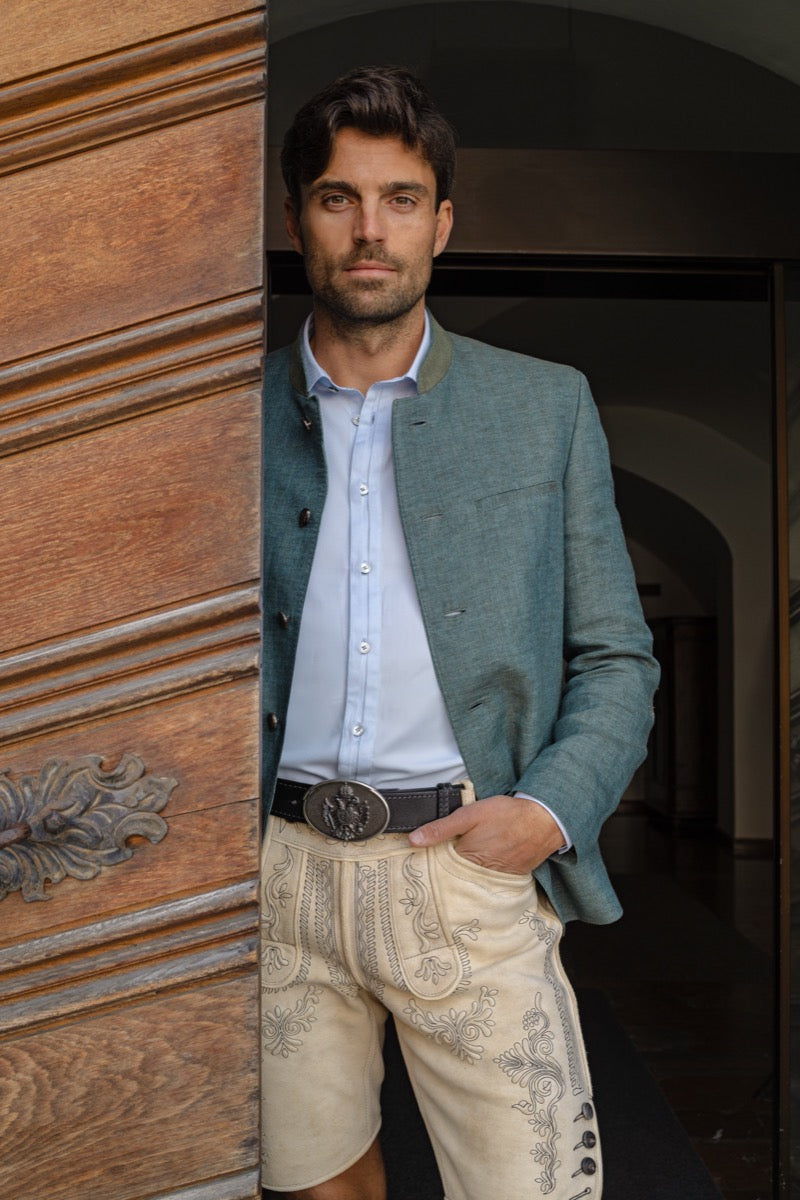 Allround Jacke aus Fischgratleinen