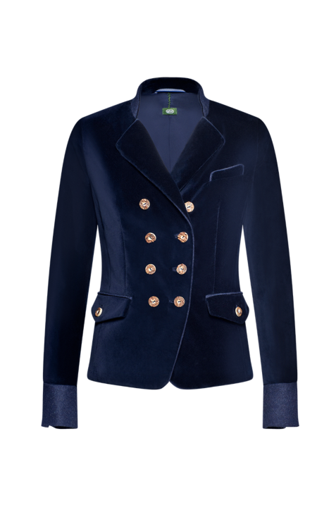 Samtjacke mit Revers