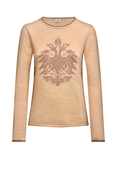 Strickpullover mit Doppeladler-Intarsie