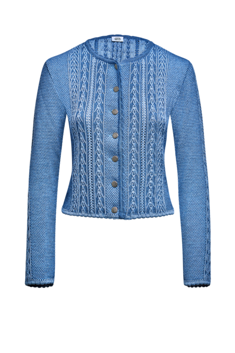Jacke in plattiertem Strick