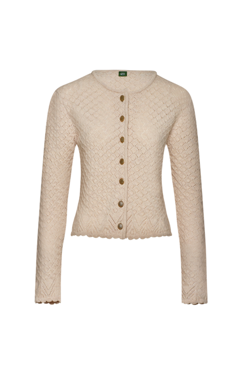 Strickjacke in Ajourmuster